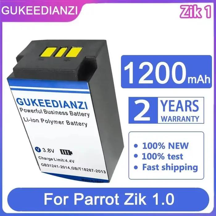 Batterie longue durée pour casque Parrot Zik 1 1.0 One, 1200mAh