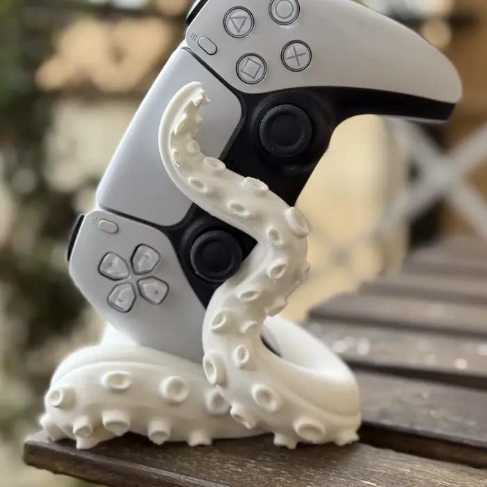 Support de contrôleur de jeu poulpe imprimé en 3D, adapté aux contrôleurs PS5, support de bureau, ca