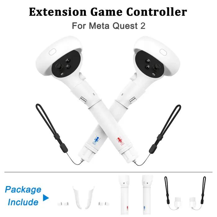 Accessoires de poignée de jeu VR compatibles avec les contrôleurs Oculus Quest 2, poignées d'extensi