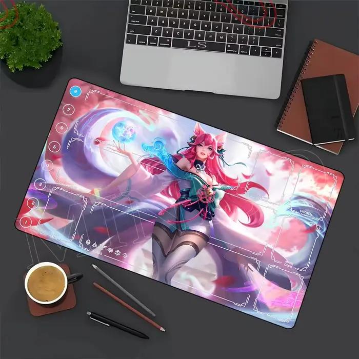 Tapis de souris League of Legends série Riftbound Jinx Kaisa LOL tapis de jeu de cartes 600x350mm bo
