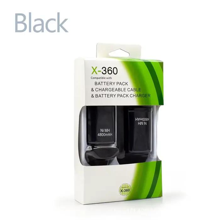 Batterie aste pour manette sans fil Xbox 360, câble de charge, 2 pièces