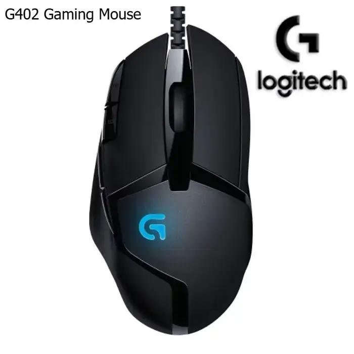 Souris de jeu mécanique Logitech G402, design ergonomique, compatible avec les jeux FPS/MOBA, pour l
