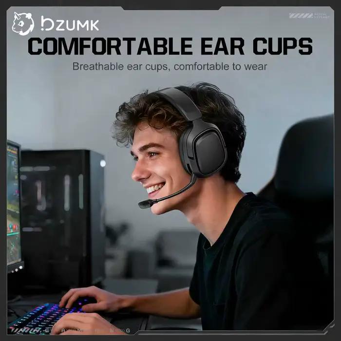 bzumk-GT808Le casque de jeu est un casque sans fil ergonomique équipé d'un microphone rotatif, adapt