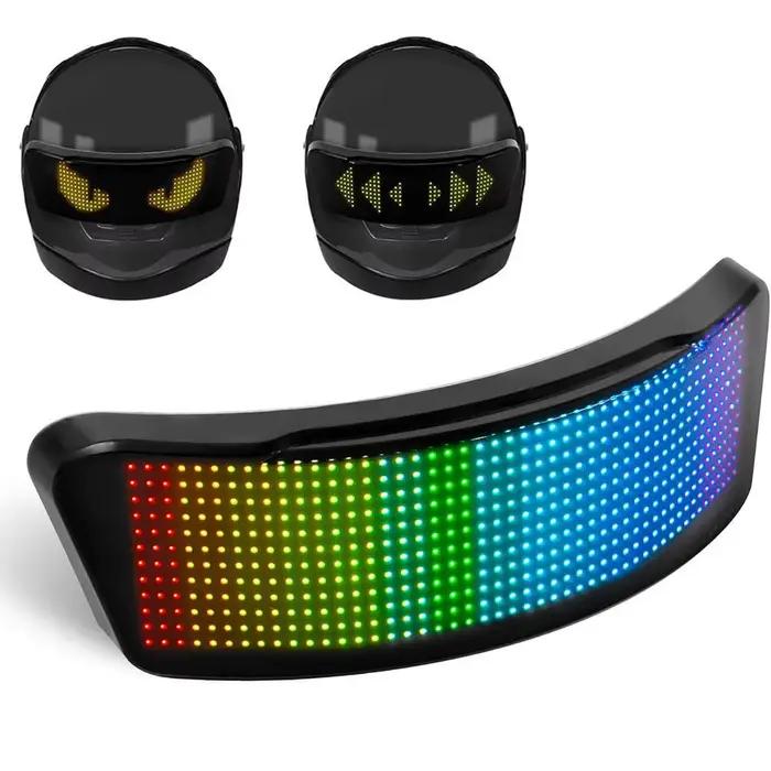 Affichage de casque LED, feu arrière de casque de Moto, voyant d'avertissement, accessoires de Moto