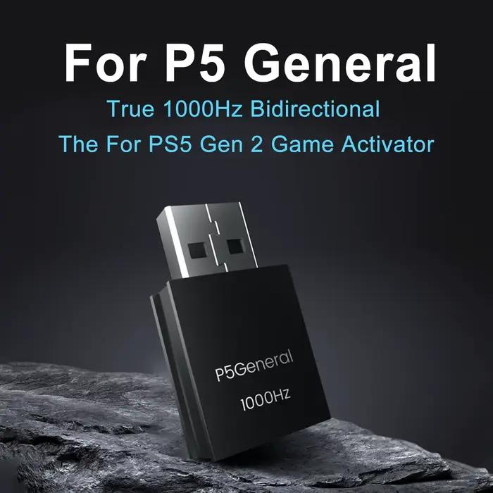 P5General Convertisseur Plug-and-Play pour PS5 avec adaptateur USB bidirectionnel True 1000Hz pour c