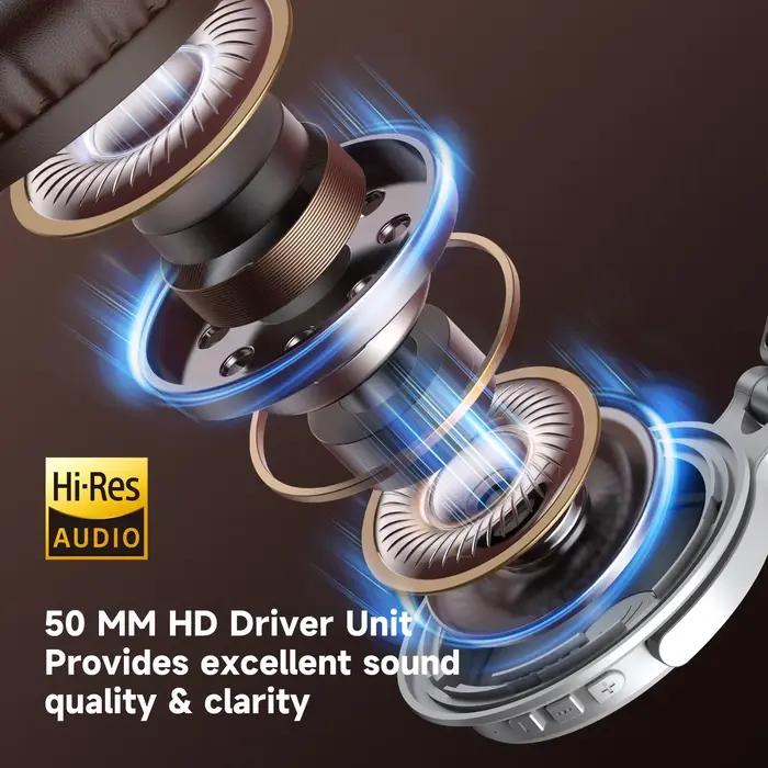 Oneodio mise à niveau Pro C sans fil Bluetooth 5.2 casque sur l'oreille Type C Sport Bluetooth casqu