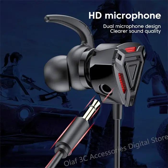 OLAF 3.5mm casque filaire casque de jeu basse stéréo Gamer écouteurs antibruit écouteurs avec double