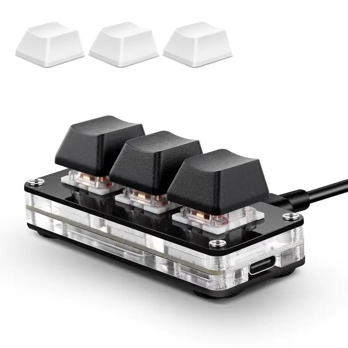 Clavier USB filaire SAYODEVICE à 3 touches, mini clavier de raccourcis pour le travail de bureau, ma