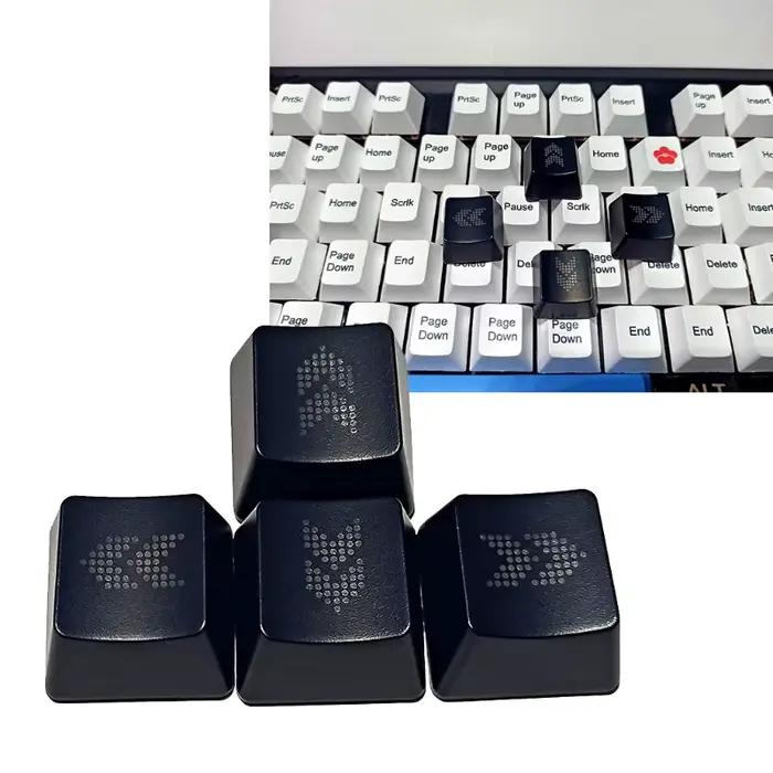 4 PIÈCES BRICOLAGE ABS Flèches Direction Touches Clavier Mécanique Rétro-Éclairé Keycap OEM Profil T
