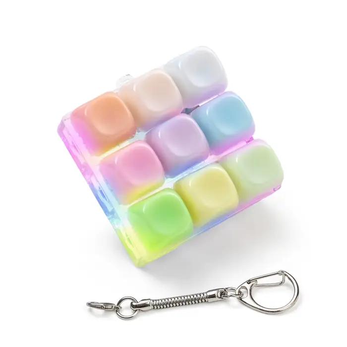 9 touches en céramique lisses avec éclairage RGB, jouet anti-stress, clavier clicker, jouet sensorie