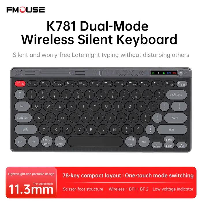 Ensemble clavier et souris sans fil Bluetooth, pour ordinateur Portable, bouton silencieux, charge,