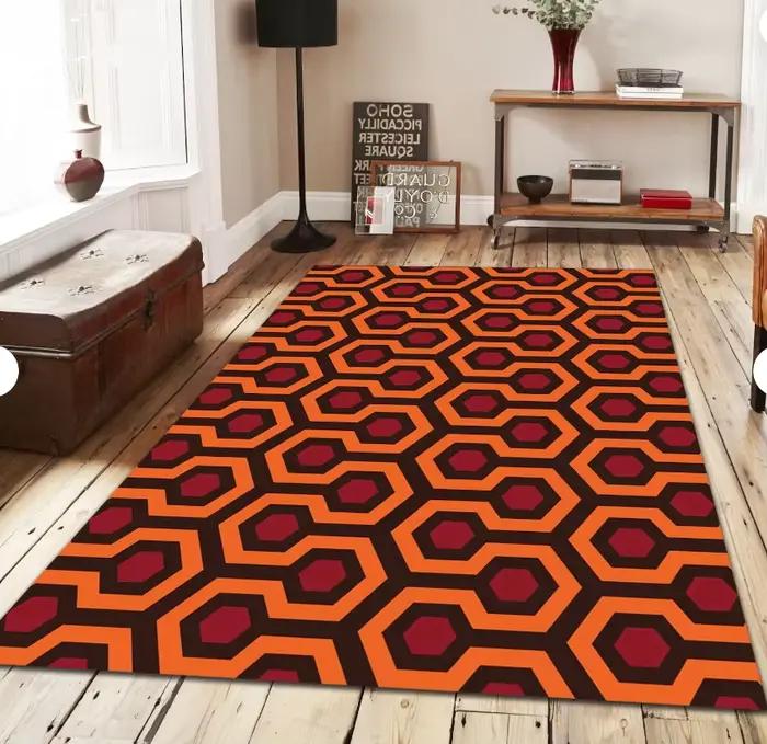 Tapis sur le thème de The Shining, tapis inspiré du film d'horreur Overlook Hotel, tapis de décorati