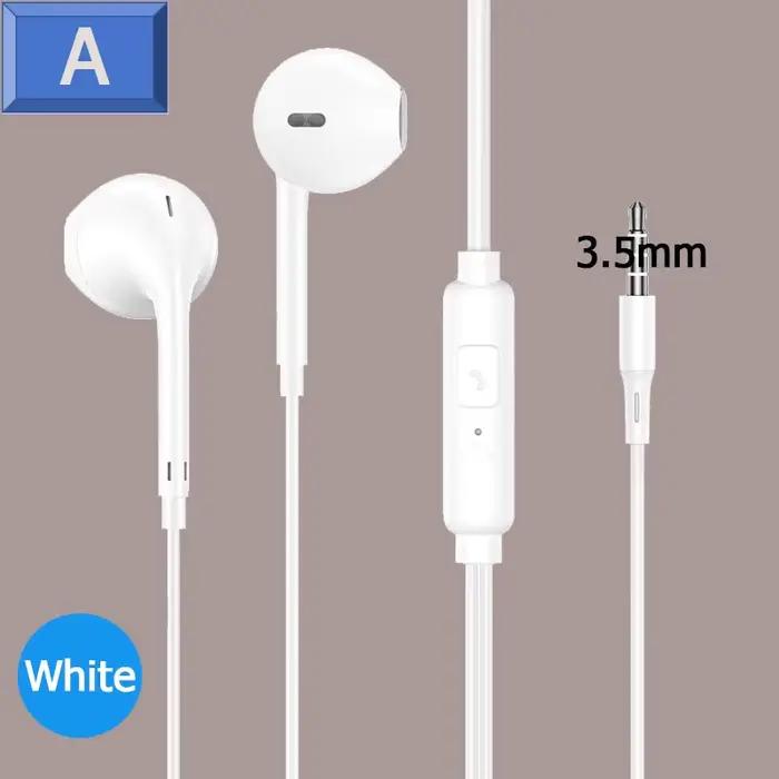 Écouteurs intra-auriculaires filaires avec Microphone, oreillettes stéréo, sport, pour téléphones Sa
