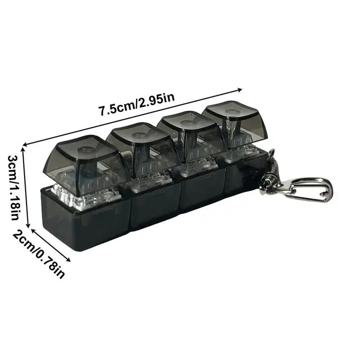 Clavier à 4 touches, clavier sensoriel anti-stress, bouton de relaxation, porte-clés clavier, testeu