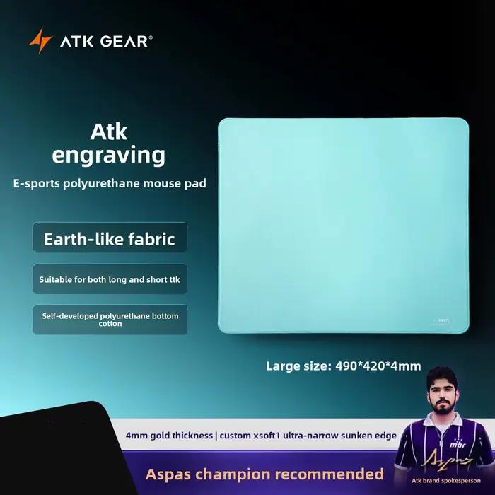ATK LIE Tapis de souris en polyuréthane Xsoft, tapis de souris de jeu super grand format 490mm*420mm