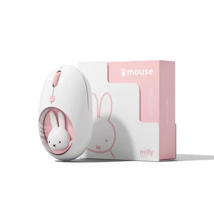 La souris sans fil Kawaii Miffy Rabbit est une souris de bureau de dessin animé mignon lapin de dess