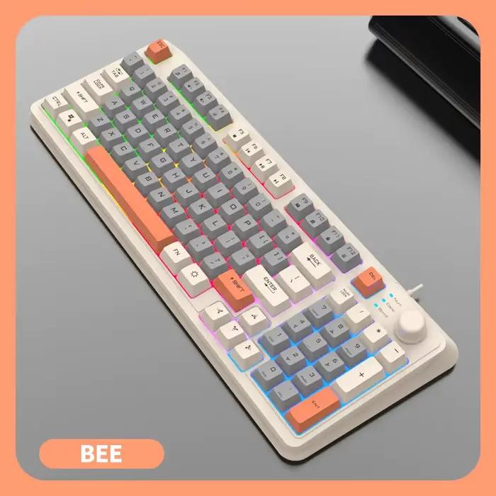 Le clavier de jeu K82 brille au fil USB pour ordinateur de bureau/ordinateur portable disponible, bo