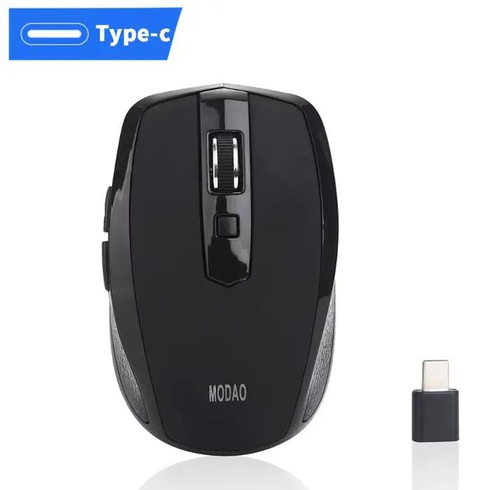 F3MA 2.4G souris sans fil 6 boutons silencieux USB Type C 1200 1600 DPI souris jeu avec récepteur ty