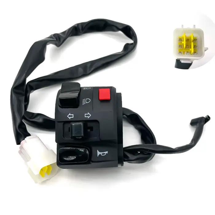 Interrupteurs de moto 22mm, bouton de klaxon, clignotant, feu antibrouillard électrique, démarrage d