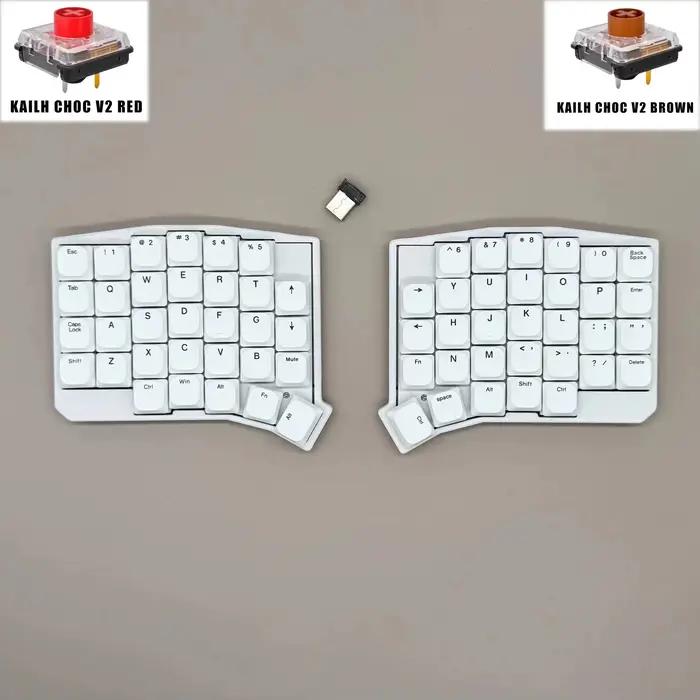 Kit de clavier mécanique sans fil 2.4G, clavier fendu à profil bas, Support d'échange à chaud, dynam