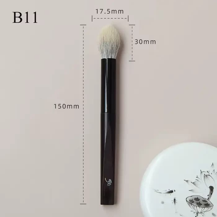 Pinceau de maquillage en poils d'écureuil canadien de chèvre doux, fabriqué à la main, 1 pièce, pour