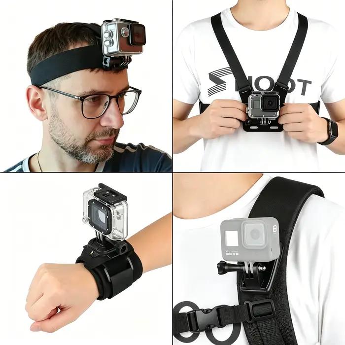 Ensemble d'accessoires pour caméra d'action Gopro Hero13, 12, 11, 10, compatible avec Xiaomi Yi, Ins