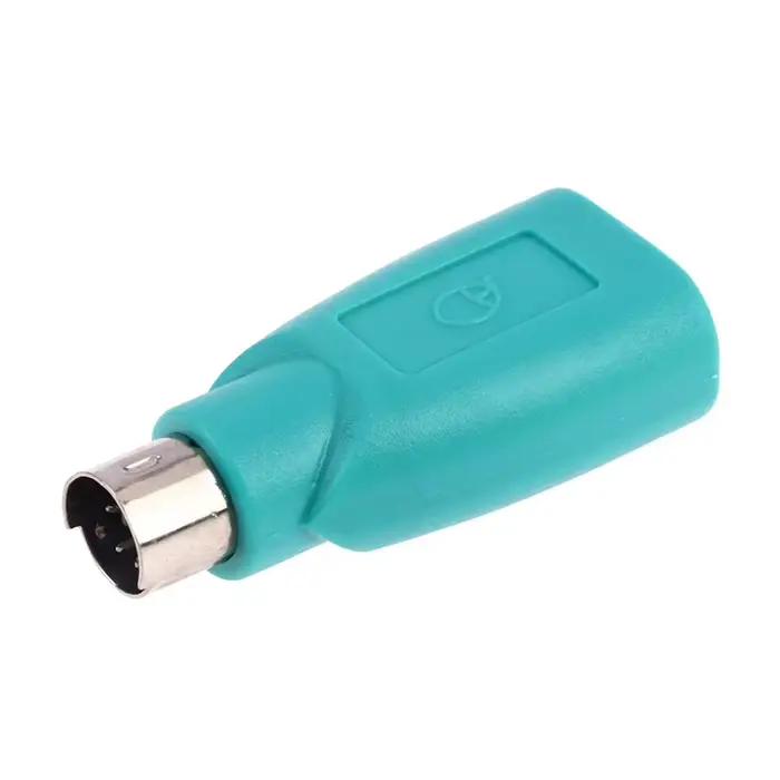 Adaptateur convertisseur de clavier et souris PS2 PS/2 vers USB de haute qualité, violet + vert, pou