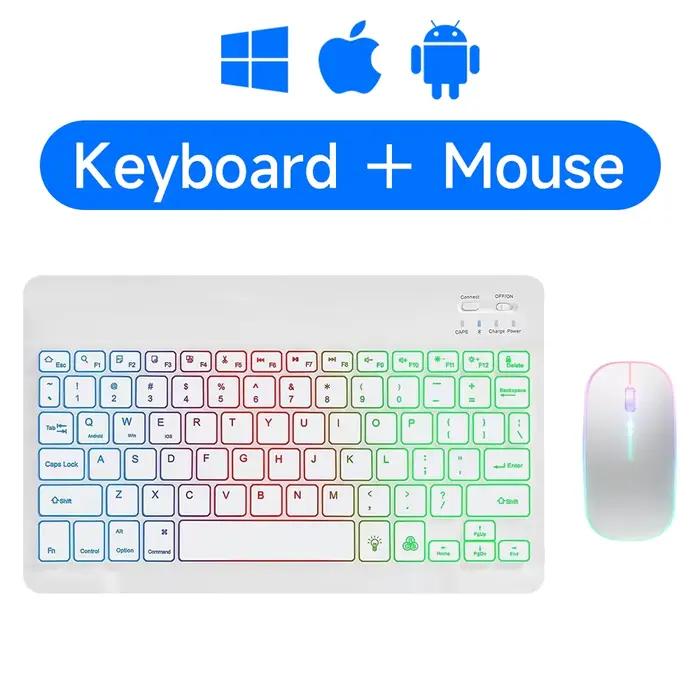 Clavier et souris Bluetooth sans fil, rétro4.2, Android, iOS, Windows, Huawei, Xiaomi, Apple Phone,