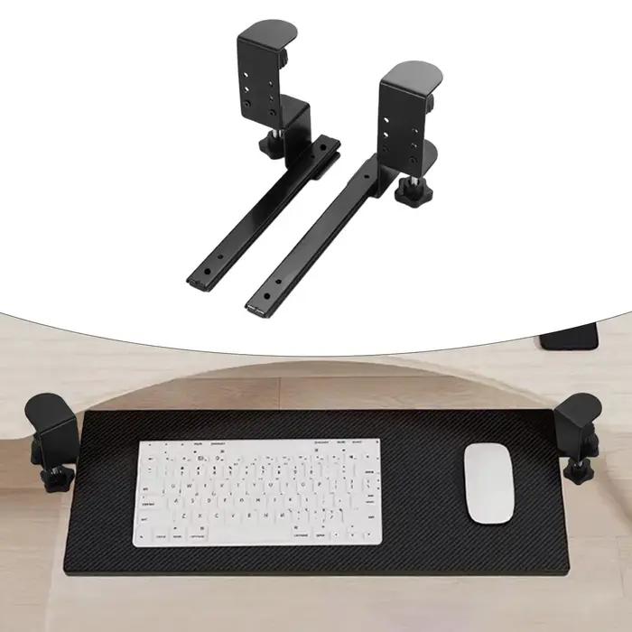 Plateau coulissant pour clavier sous le bureau, 2 pièces, plateau à genoux, tiroir d'armoire