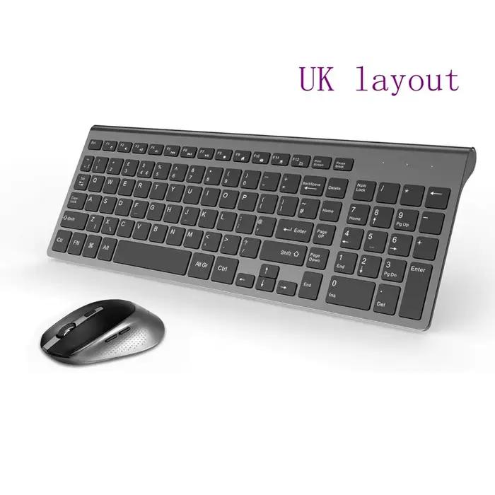 Russe Espagne USA Français Ltalian Allemand UK disposition Clavier et souris sans fil Combo Souris s