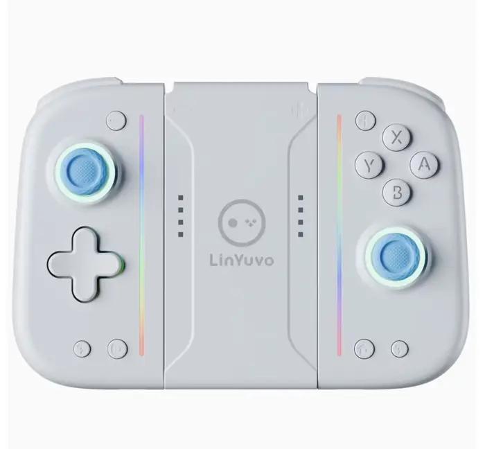 Manette de jeu sans fil Bluetooth KS52 LinYuvo Switch Joy Con avec clavier mécanique, éclairage RVB