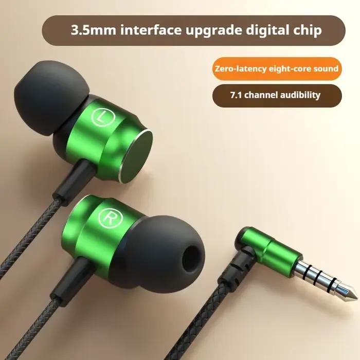 EARDECO 6D casques stéréo métal Type C & 3.5mm filaire Gamer écouteurs magnétique dans l'oreille cas