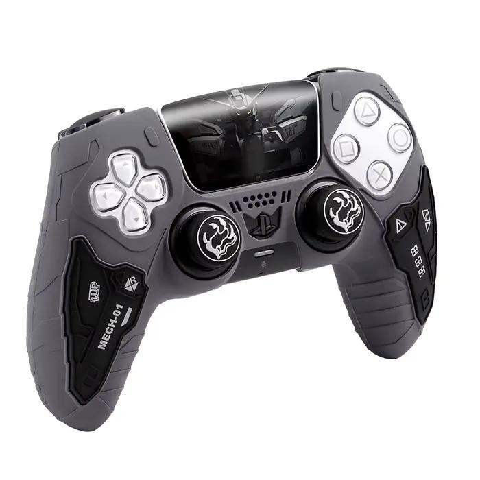 Coque en silicone pour contrôleur de jeu PS5, robuste, Style Mecha, coque antidérapante texturée, ré