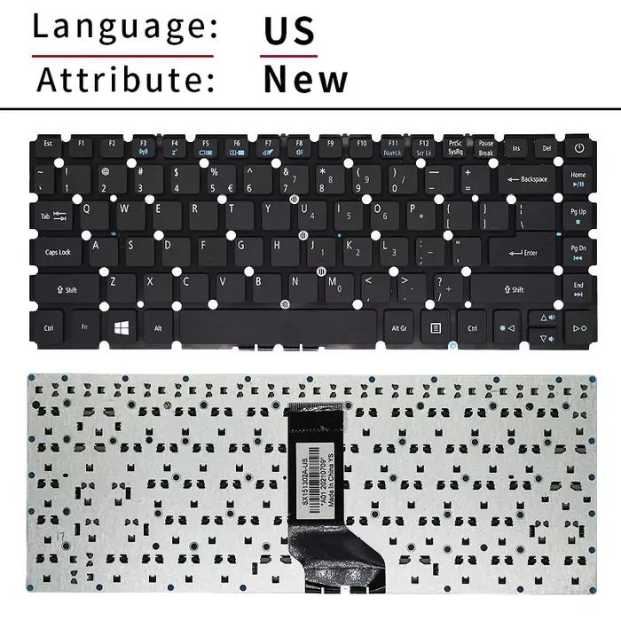 Clavier rétroéclairé espagnol pour Acer Aspire E14 E5-473 E5-474 E5-475 E5-422 E5-432 E5-452 E5-491