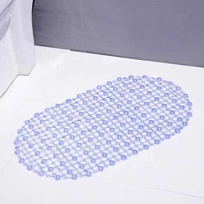 Tapis de bain antidérapant en PVC avec ventouse, tapis de douche souple, Massage, accessoires de sal
