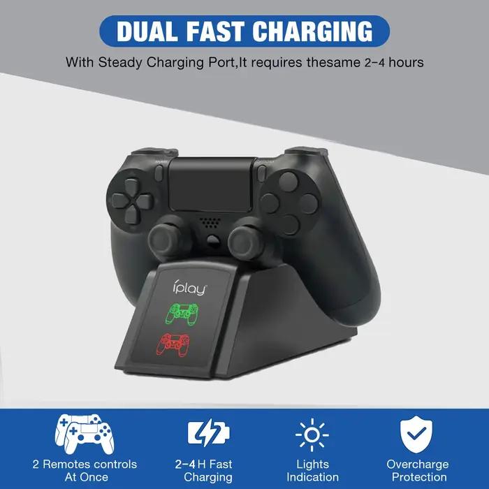 Station de charge rapide pour manette PS4 S6, support de chargeur pour touristes avec indicateur d'é