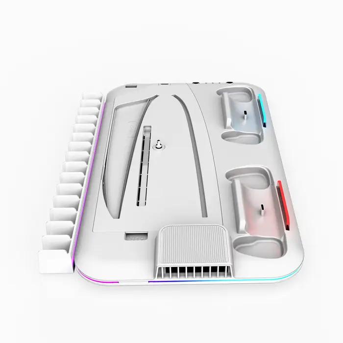 Station de refroidissement Turbo à 3 niveaux avec éclairage RGB et station de charge pour manettes P