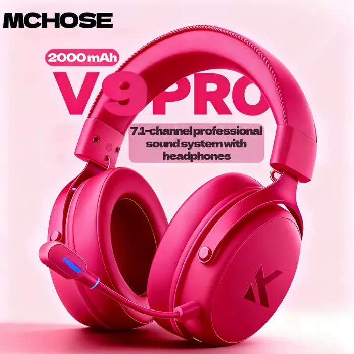 MCHOSE V9 Pro Gaming casque sans fil 7.1 Surround son casque suppression du bruit micro faible laten