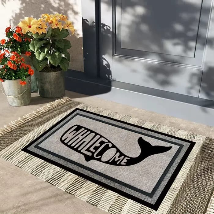 Whalecome – paillasson de bienvenue en caoutchouc, pour salle de bain, cuisine, jardin, porte de Gar