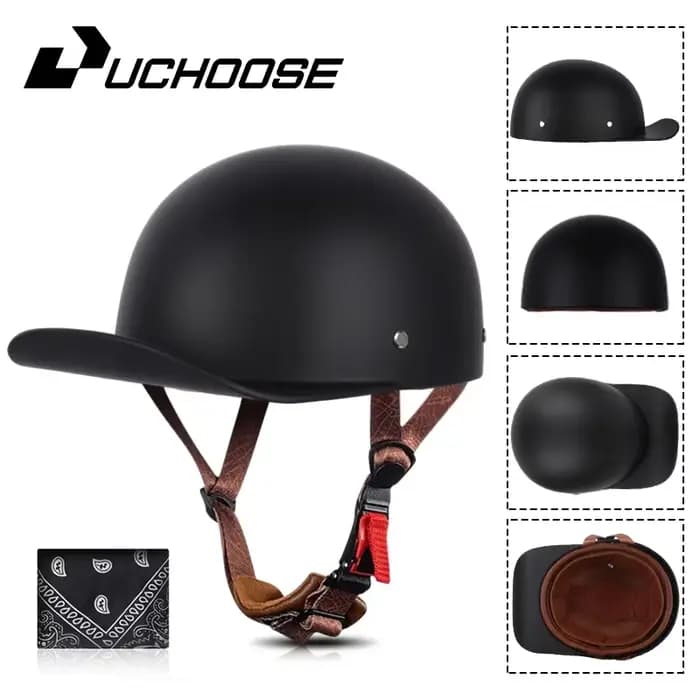Casque de moto pour véhicule électrique, Locomotive pour demi-casque rétro, casque universel quatre
