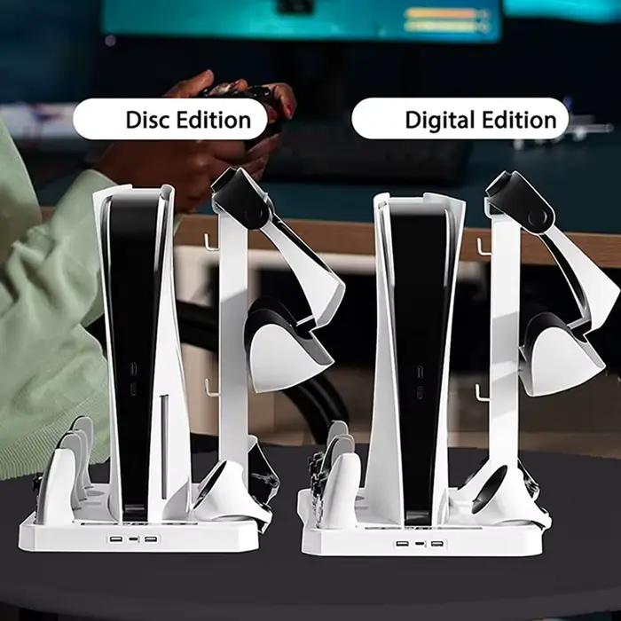 Station de charge VR pour PS VR2 PS5 Station de charge avec ventilateur de refroidissement, présento