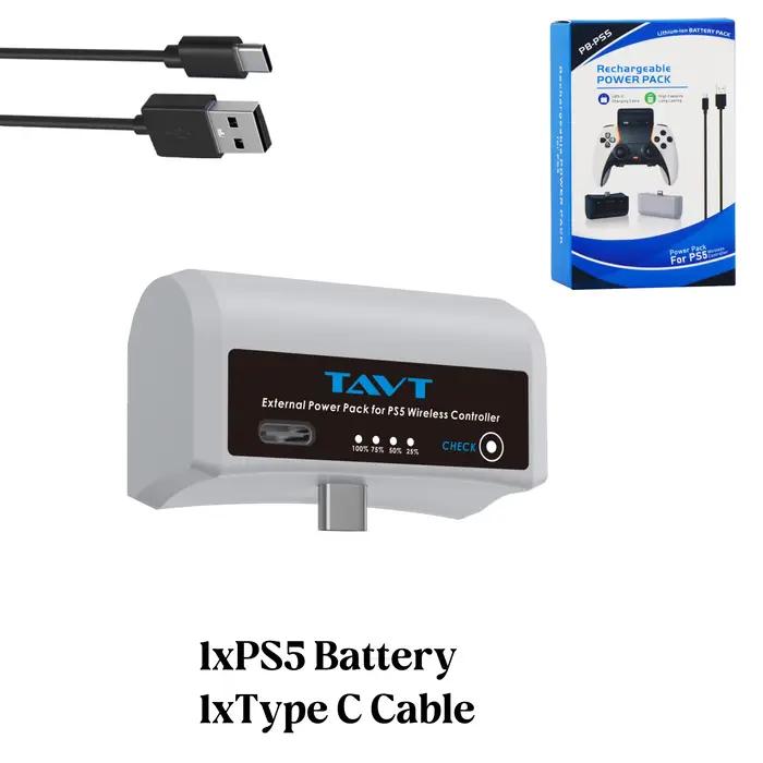 Batterie externe de contrôleur PS5 3500mAh avec Port de chargement de Type C pour contrôleur sans fi