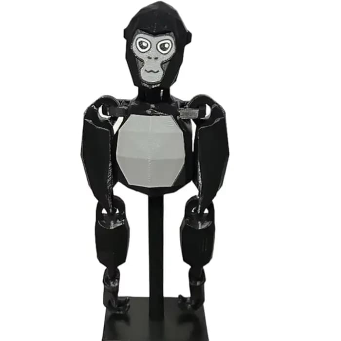 Étiquettes Gorilla, poupées imprimées en 3D de singe, jouets d'animaux de dessin animé, décoration c