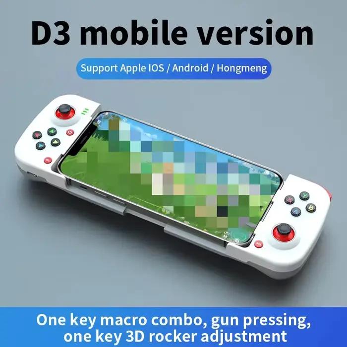 Contrôleur de jeu extensible sans fil D3, manette de jeu pour téléphone portable, Bluetooth 5.0, Sam
