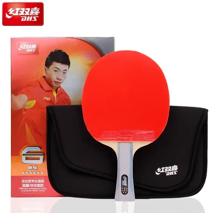 DHS-Raquette de tennis de table avec Motorstator, 8 et 18, périphérie, caoutchouc, poignée FL, secou