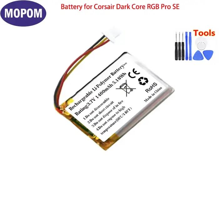 Batterie pour CORSAIR DARK CORE RGB Pro SE Mouse, 3.7V, 1400mAh