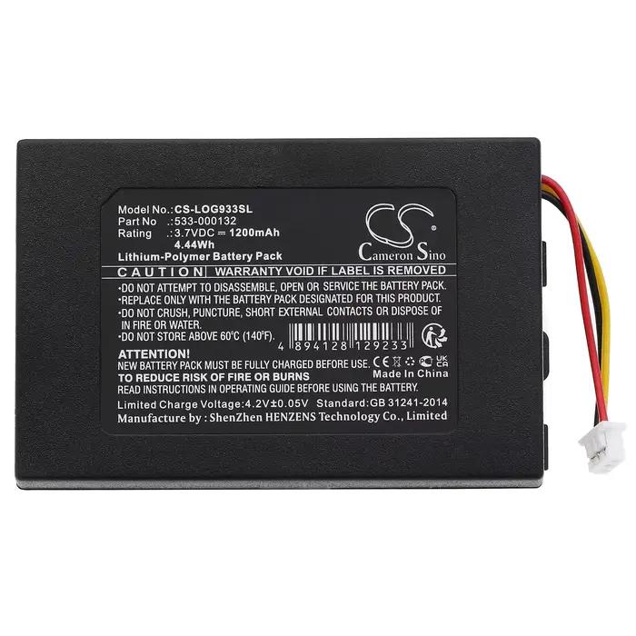Batterie de casque sans fil pour Logitech: G933, G533, G935, G635, G633,533-000132,1200 mAh / 4,44 W