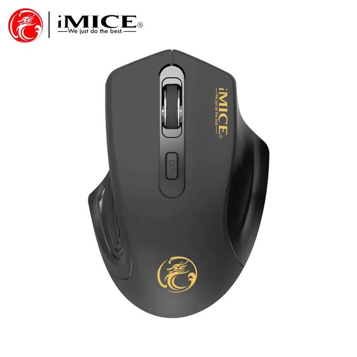 Souris sans fil IMICE 2.4G, souris silencieuse, 4 boutons, 1600DPI, optique, ergonomique, à piles, p