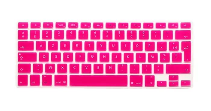 HRH AZERTY Housse de clavier français UE pour Mac Air 13"A1466 2010-2017 Pro 13/15" (avec/sans écran