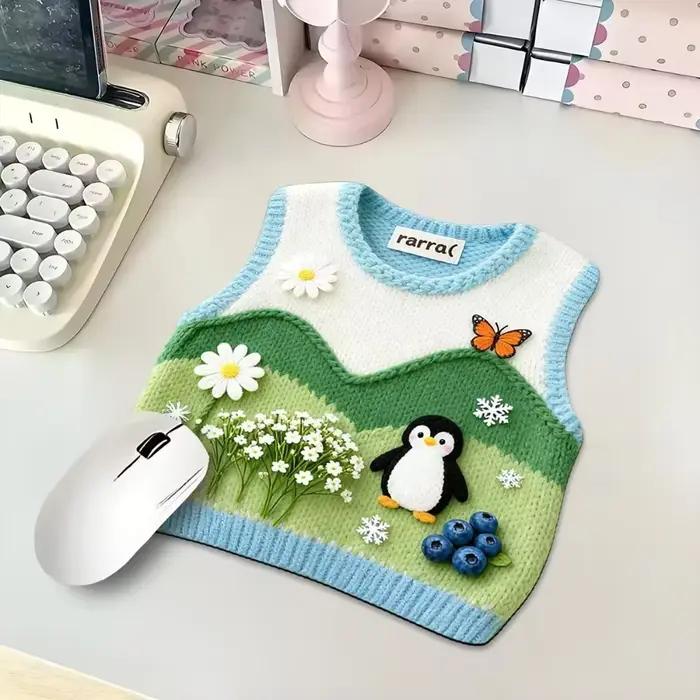 Nouveau tapis de souris imprimé avec motif de dessin animé, tapis de souris portable, décoration de